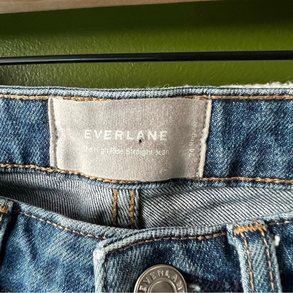 EVERLANE high rise straight jeans blue size 24 - Picture 8 of 10